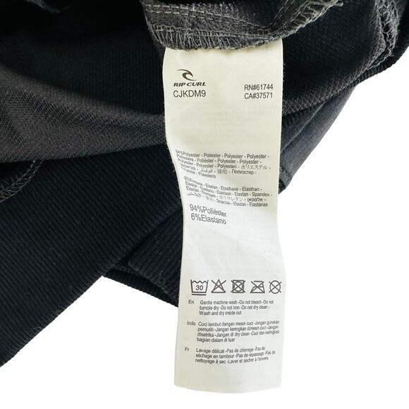 Rip Curl Men's Elite Anti-Series Crew Jacket Size Large Black Grey Windbreaker - Picture 7 of 8